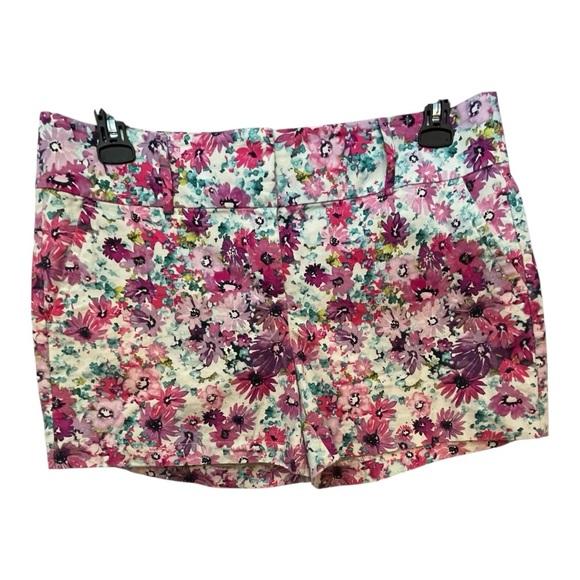 Ann Taylor Pants - Ann Taylor Floral Patterned Shorts - Pink and Purple